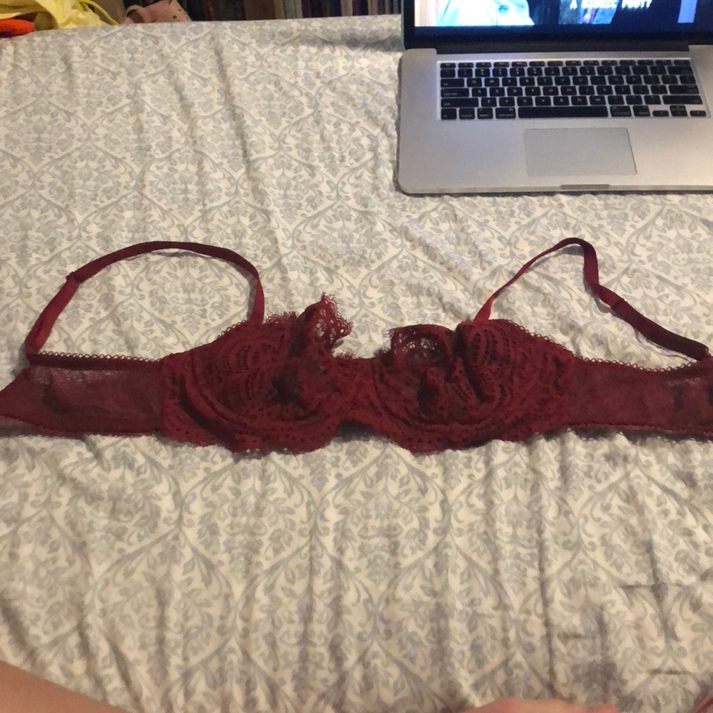 Red lace Victoria’s Secret bra